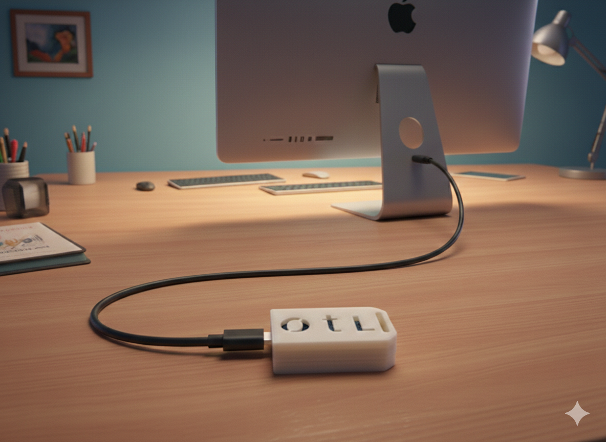 Дастгоҳ тавассути USB ба компютер пайваст шудааст
